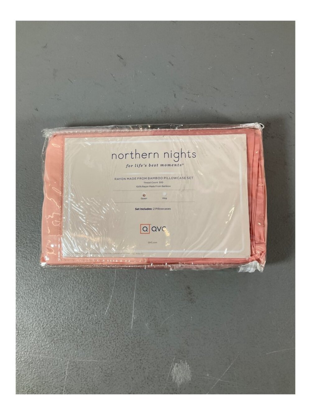 Northern Nights Bamboo Rayon Pillowcase Set - 300 Thread Count, Queen/King, Pink